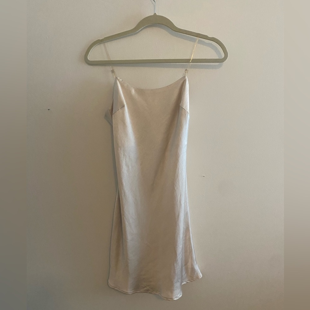 Princess Polly Athena Dress Size 4 - Champagne